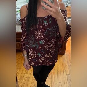 Off the shoulder blouse.